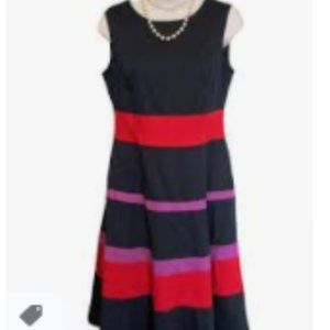 Jones New York Sleeveless Striped Dress - 16